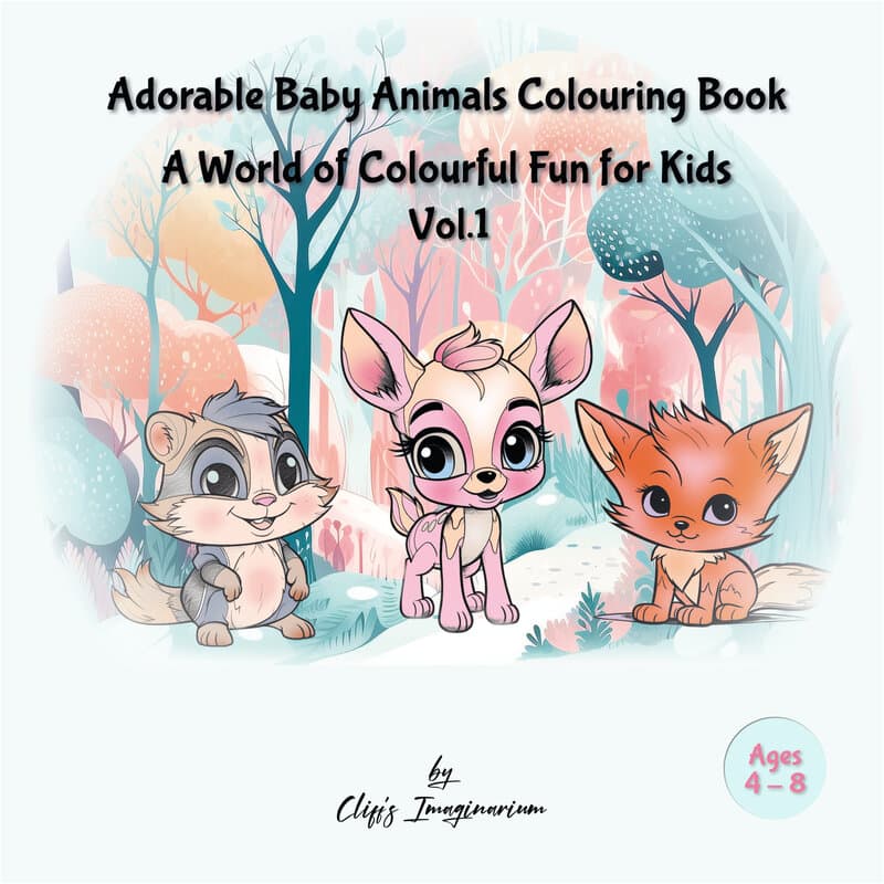 Cover of Adorable Baby Animals Colouring Book Vol.1