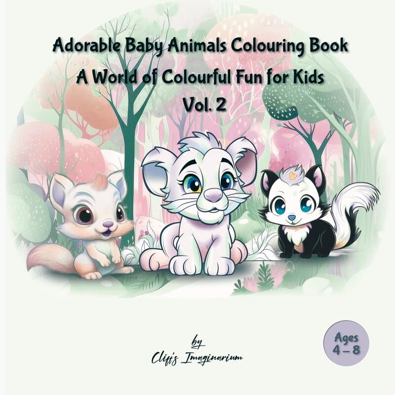 Cover of Adorable Baby Animals Colouring Book Vol.2